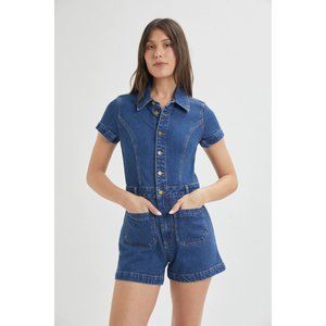 NWT Sailor Romper in Eco Ruby